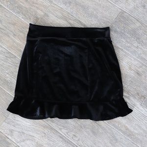 NWOT F21 Velour Ruffle Skirt